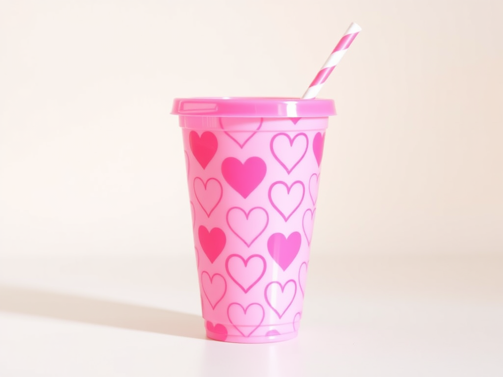 gelas plastik valentine